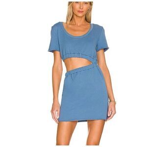 Lovers and Friends Cutout Sweatshirt mini dress soft navy blue - XS